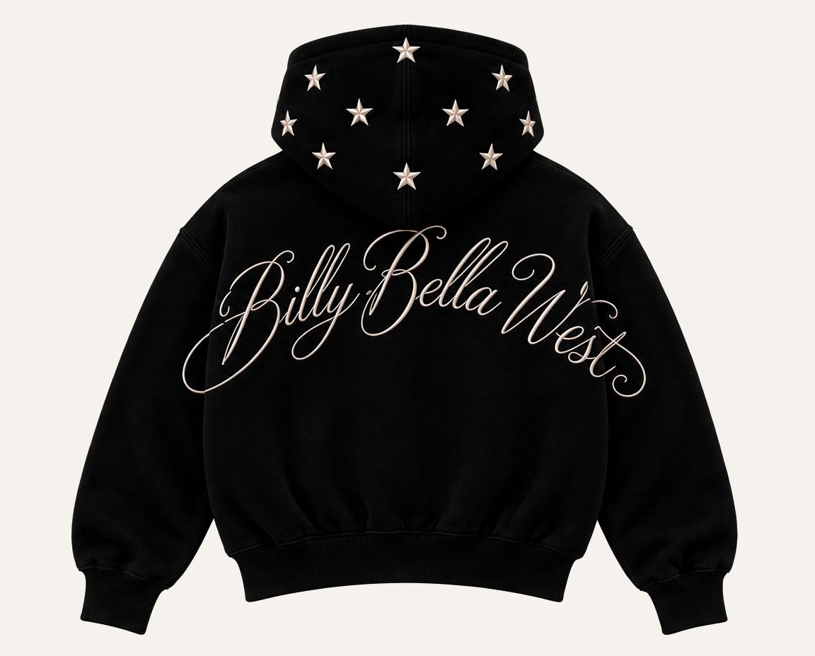 Noir Star Zip Up product mockup